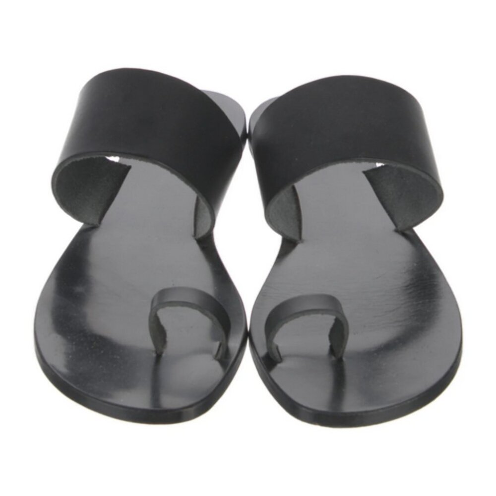 ATP Atelier Black Leather Sandals